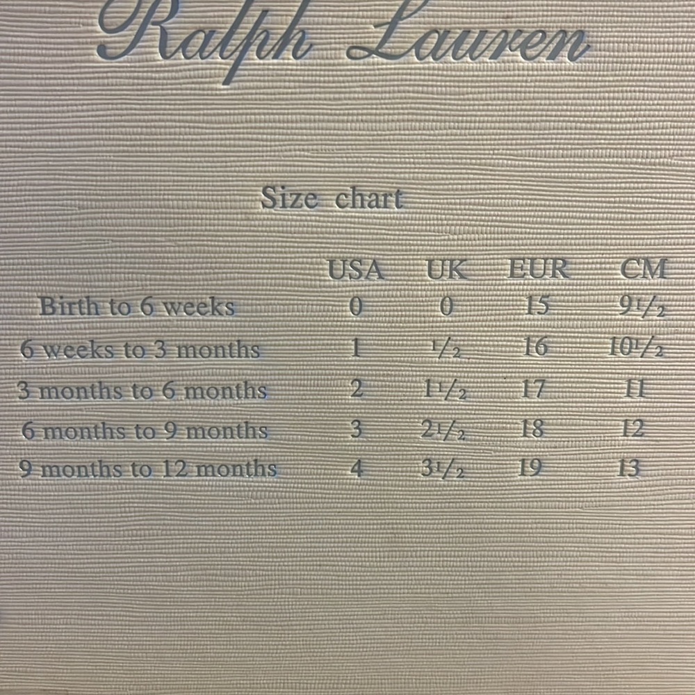 Polo Ralph Lauren Hamptyn HI baby infant crib shoes booties new 3-6 month size 2 - Picture 12 of 13